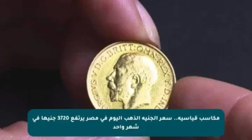 مكاسب قياسية.. سعر الجنيه الذهب اليوم في مصر يرتفع 3720 جنيها في شهر واحد